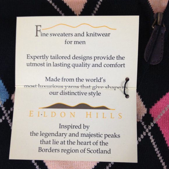 Eildon Hills NWT Argyle Sweater Size Medium - Picture 11 of 11